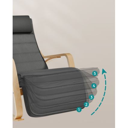 Houpací křeslo RESTLY tmavě šedá