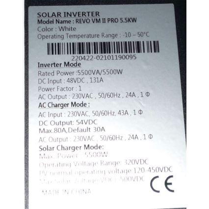 Hybridní měnič napětí 5500W/48V