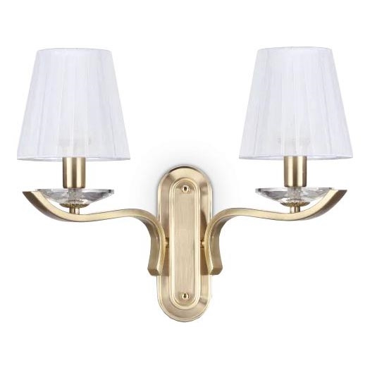 Ideal Lux - Křišťálová nástěnná lampa PEGASO 2xE14/28W/230V zlatá