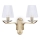 Ideal Lux - Křišťálová nástěnná lampa PEGASO 2xE14/28W/230V zlatá