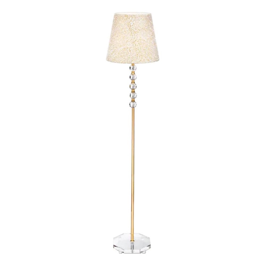 Ideal Lux - Křišťálová stojací lampa QUEEN 1xE27/60W/230V zlatá