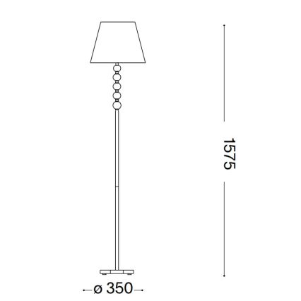 Ideal Lux - Křišťálová stojací lampa QUEEN 1xE27/60W/230V zlatá