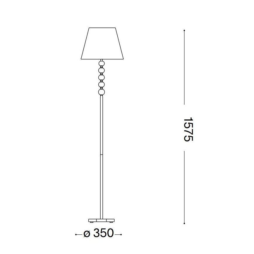 Ideal Lux - Křišťálová stojací lampa QUEEN 1xE27/60W/230V zlatá