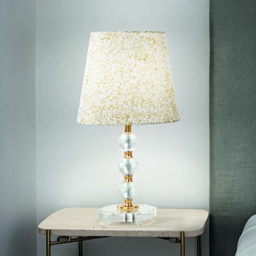 Ideal Lux - Křišťálová stolní lampa QUEEN 1xE27/60W/230V zlatá