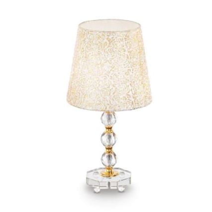 Ideal Lux - Křišťálová stolní lampa QUEEN 1xE27/60W/230V zlatá