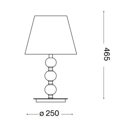 Ideal Lux - Křišťálová stolní lampa QUEEN 1xE27/60W/230V zlatá
