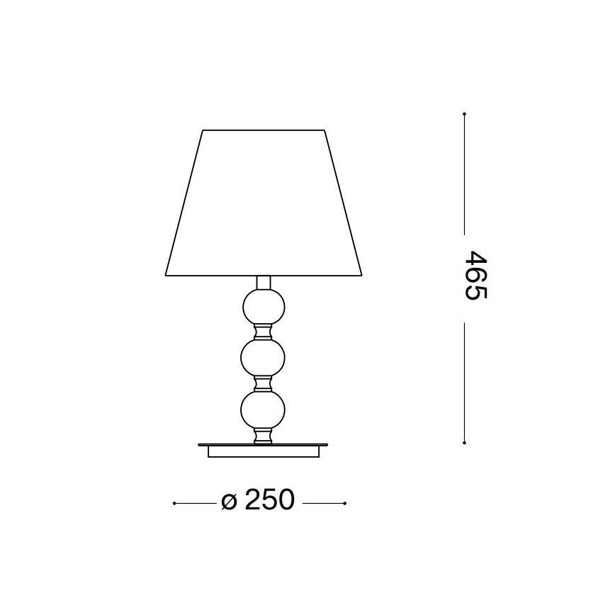 Ideal Lux - Křišťálová stolní lampa QUEEN 1xE27/60W/230V zlatá