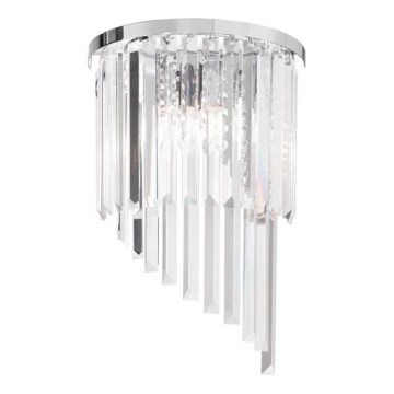 Ideal Lux - Křišťálové nástěnné svítidlo CARLTON 3xE14/40W/230V lesklý chrom