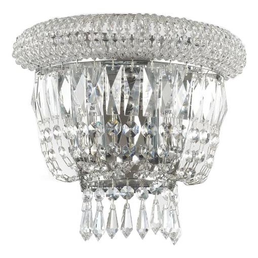 Ideal Lux - Křišťálové nástěnné svítidlo DUBAI 2xE14/28W/230V lesklý chrom
