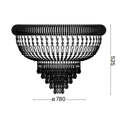 Ideal Lux - Křišťálové stropní svítidlo DUBAI 24xE14/28W/230V pr. 78 cm lesklý chrom