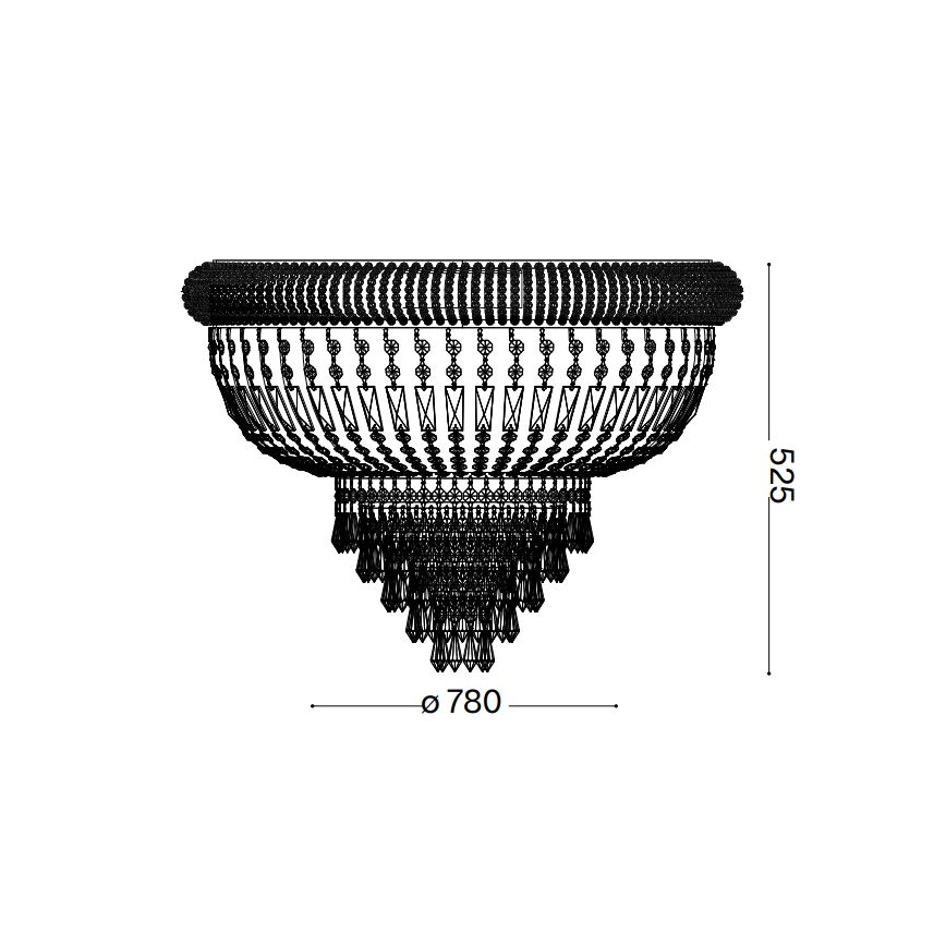 Ideal Lux - Křišťálové stropní svítidlo DUBAI 24xE14/28W/230V pr. 78 cm lesklý chrom