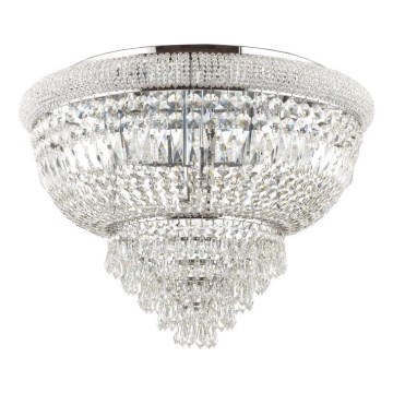 Ideal Lux - Křišťálové stropní svítidlo DUBAI 24xE14/28W/230V pr. 78 cm lesklý chrom