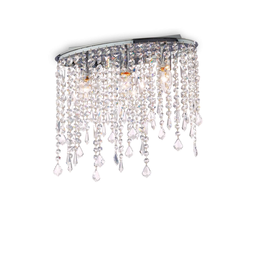 Ideal Lux - Křišťálové stropní svítidlo RAIN 3xE14/40W/230V lesklý chrom