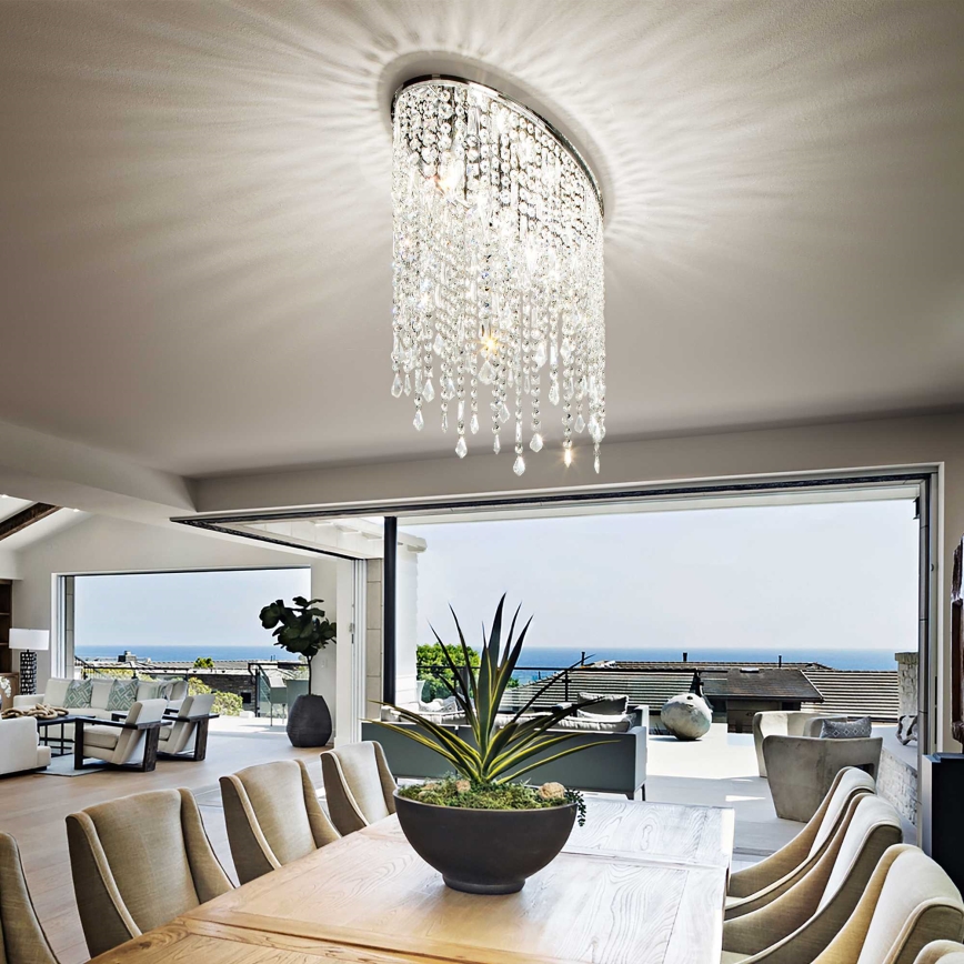 Ideal Lux - Křišťálové stropní svítidlo RAIN 3xE14/40W/230V lesklý chrom