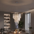 Ideal Lux - Křišťálový lustr na lanku CARLTON 12xE14/40W/230V pr. 50 cm lesklý chrom