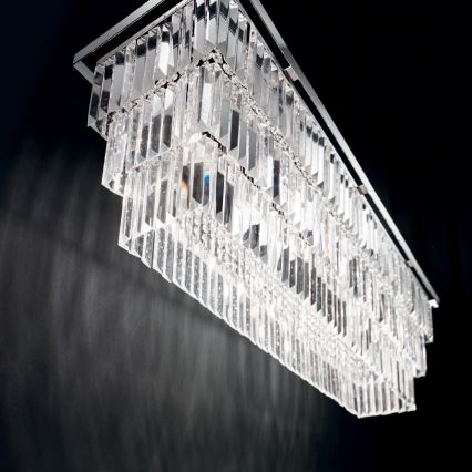 Ideal Lux - Křišťálový lustr na lanku MARTINEZ 8xE14/40W/230V lesklý chrom
