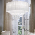 Ideal Lux - Křišťálový lustr na lanku OPERA 10xE27/60W/230V pr. 90 cm bílá