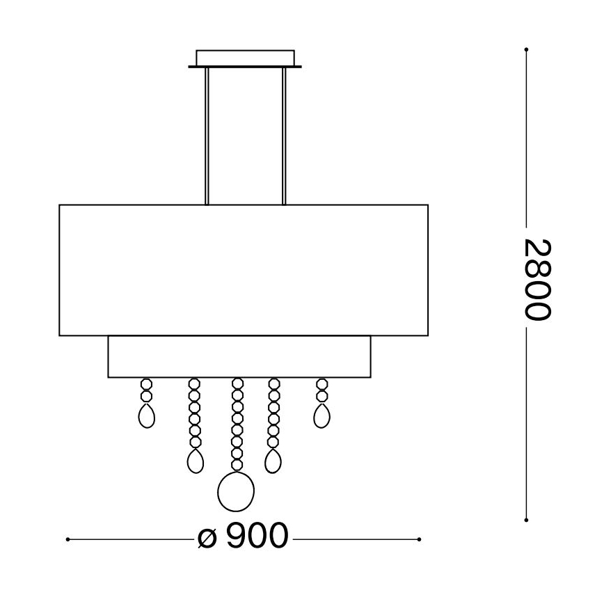 Ideal Lux - Křišťálový lustr na lanku OPERA 10xE27/60W/230V pr. 90 cm bílá