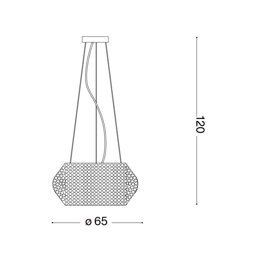 Ideal Lux - Křišťálový lustr na lanku PASHA 14xE14/40W/230V pr. 65 cm lesklý chrom