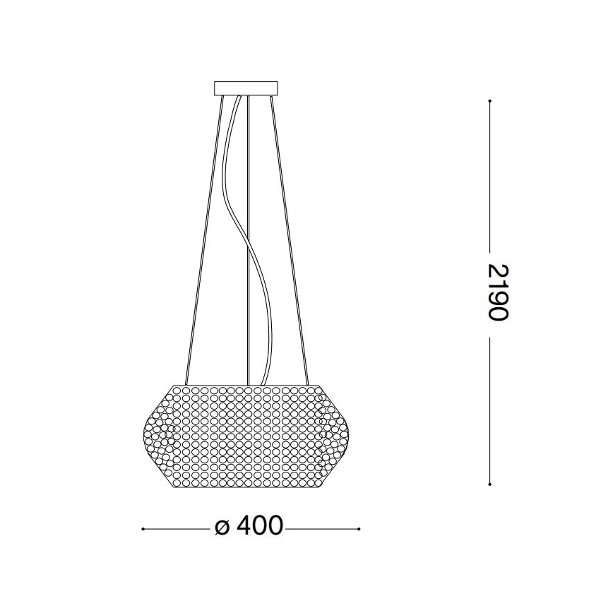Ideal Lux - Křišťálový lustr na lanku PASHA 6xE14/40W/230V pr. 40 cm lesklý chrom