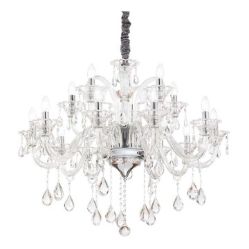 Ideal Lux - Křišťálový lustr na řetězu COLOSSAL 15xE14/40W/230V pr. 95 cm čirá/lesklý chrom