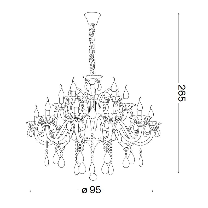 Ideal Lux - Křišťálový lustr na řetězu COLOSSAL 15xE14/40W/230V pr. 95 cm šedá/lesklý chrom