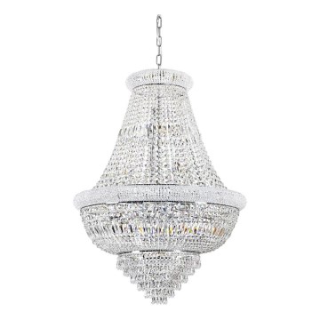 Ideal Lux - Křišťálový lustr na řetězu DUBAI 24xE14/28W/230V pr. 80 cm lesklý chrom