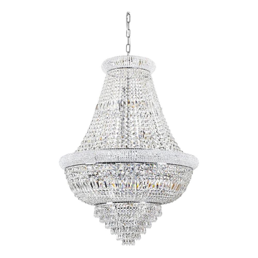 Ideal Lux - Křišťálový lustr na řetězu DUBAI 24xE14/28W/230V pr. 80 cm lesklý chrom