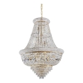 Ideal Lux - Křišťálový lustr na řetězu DUBAI 24xE14/28W/230V pr. 80 cm zlatá