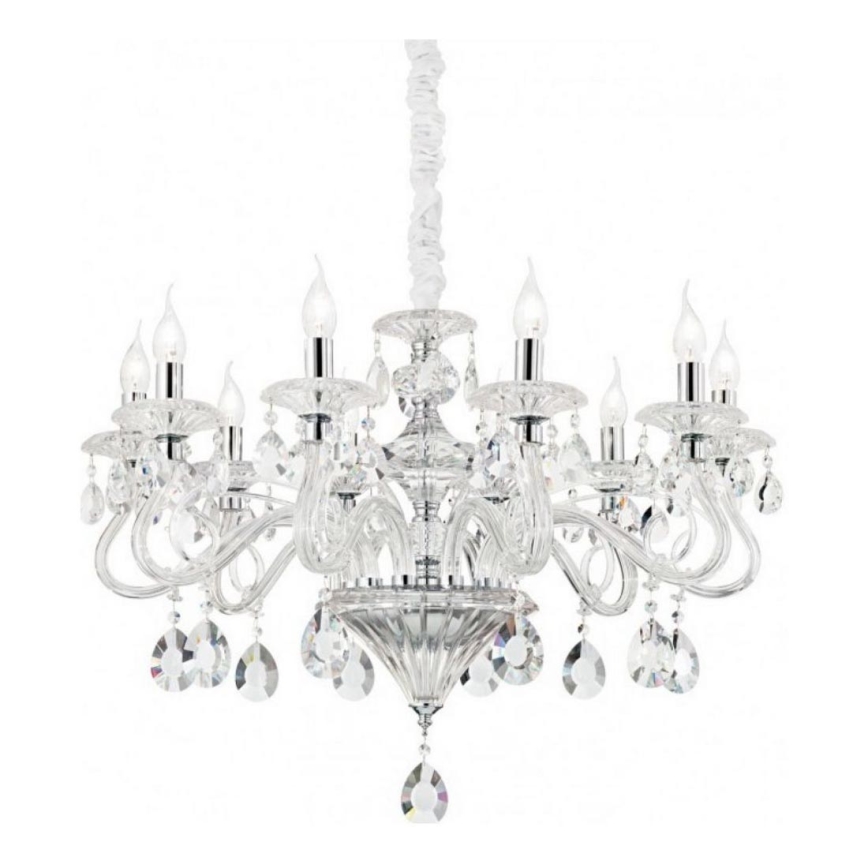 Ideal Lux - Křišťálový lustr na řetězu NEGRESCO 8xE14/28W/230V pr. 73,5 cm čirá