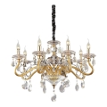 Ideal Lux - Křišťálový lustr na řetězu NEGRESCO 8xE14/28W/230V pr. 73,5 cm zlatá