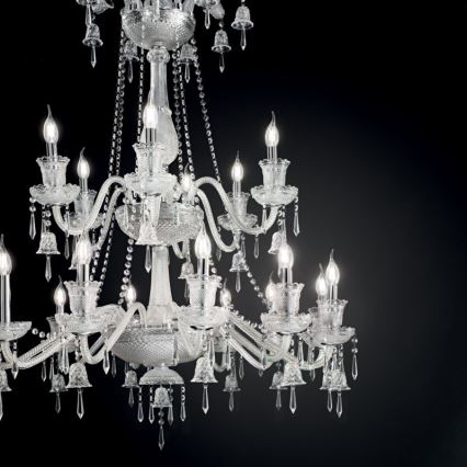 Ideal Lux - Křišťálový lustr na řetězu REDENTORE 18xE14/40W/230V pr. 102 cm čirá