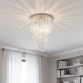 Ideal Lux - Křišťálový přisazený lustr CARLTON 12xE14/40W/230V pr. 50 cm lesklý chrom