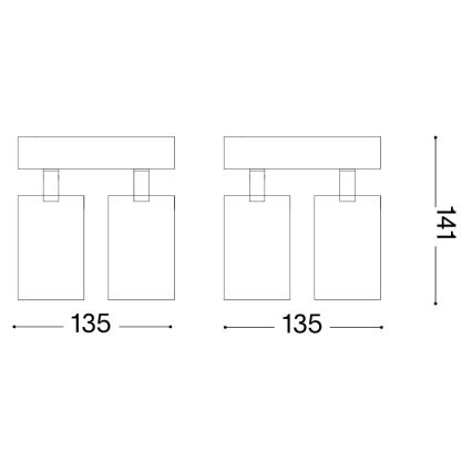 Ideal Lux - LED Bodové svítidlo DYNAMITE 4xGU10/7W/230V CRI 90 černá