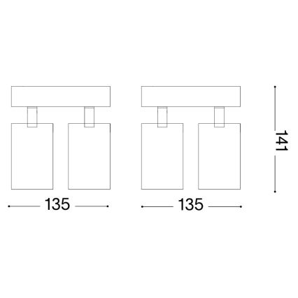 Ideal Lux - LED Bodové svítidlo DYNAMITE 4xGU10/7W/230V CRI 90 mosaz