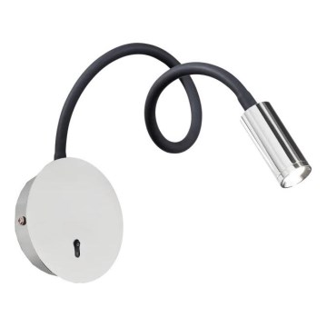 Ideal Lux - LED Flexibilní lampička FOCUS LED/3,5W/230V CRI 90 šedá/lesklý chrom