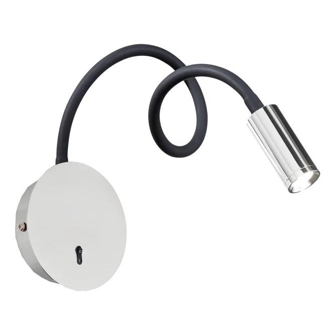 Ideal Lux - LED Flexibilní lampička FOCUS LED/3,5W/230V CRI 90 šedá/lesklý chrom