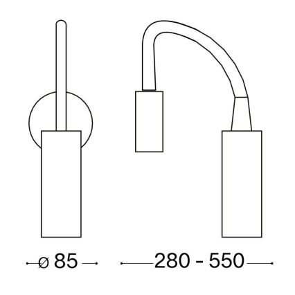 Ideal Lux - LED Flexibilní lampička FOCUS LED/3,5W/230V CRI 90 šedá/lesklý chrom
