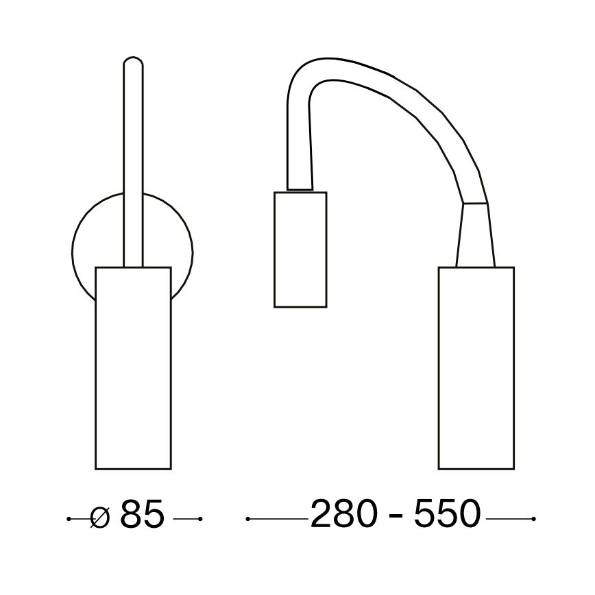 Ideal Lux - LED Flexibilní lampička FOCUS LED/3,5W/230V CRI 90 šedá/lesklý chrom