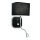 Ideal Lux - LED Flexibilní nástěnná lampa 1xE14/40W/230V + LED/1W/230V černá