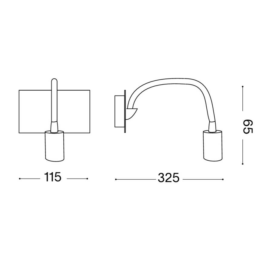 Ideal Lux - LED Flexibilní nástěnná lampa DYNAMO LED/3,5W/230V CRI 90 bronzová