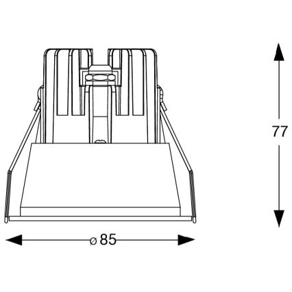 Ideal Lux - LED Koupelnové podhledové svítidlo GAME TRIM LED/11W/230V 3000K CRI 90 pr. 8,5 cm IP65 černá