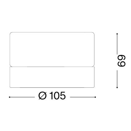 Ideal Lux - LED Koupelnové stropní svítidlo LOLLY 1xGX53/9W/230V pr. 10,5 cm černá/kouřová černá