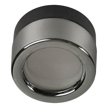 Ideal Lux - LED Koupelnové stropní svítidlo LOLLY 1xGX53/9W/230V pr. 10,5 cm IP44 černá/kouřová černá