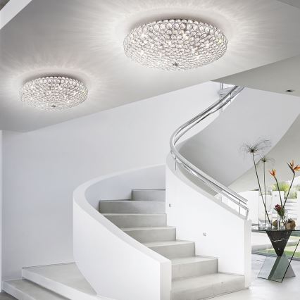 Ideal Lux - LED Křišťálové stropní svítidlo KING 5xG9/3W/230V pr. 38 cm lesklý chrom