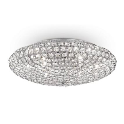 Ideal Lux - LED Křišťálové stropní svítidlo KING 9xG9/3W/230V pr. 53,5 cm lesklý chrom