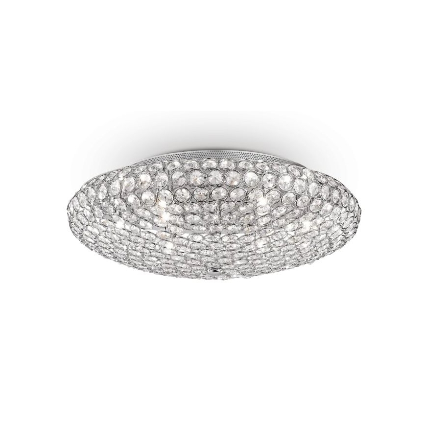 Ideal Lux - LED Křišťálové stropní svítidlo KING 9xG9/3W/230V pr. 53,5 cm lesklý chrom