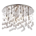 Ideal Lux - LED Křišťálové stropní svítidlo MOONLIGHT 12xG9/3W/230V pr. 60 cm lesklý chrom