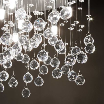 Ideal Lux - LED Křišťálové stropní svítidlo MOONLIGHT 15xG9/3W/230V pr. 80 cm zlatá