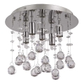 Ideal Lux - LED Křišťálové stropní svítidlo MOONLIGHT 5xG9/3W/230V pr. 26 cm lesklý chrom